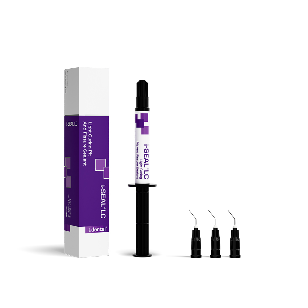 i-SEAL LC Lichtgehärtender Fissurenversiegler – i-dental, opak, 3,8g Spritze, inkl. 3 Applikator-Tips