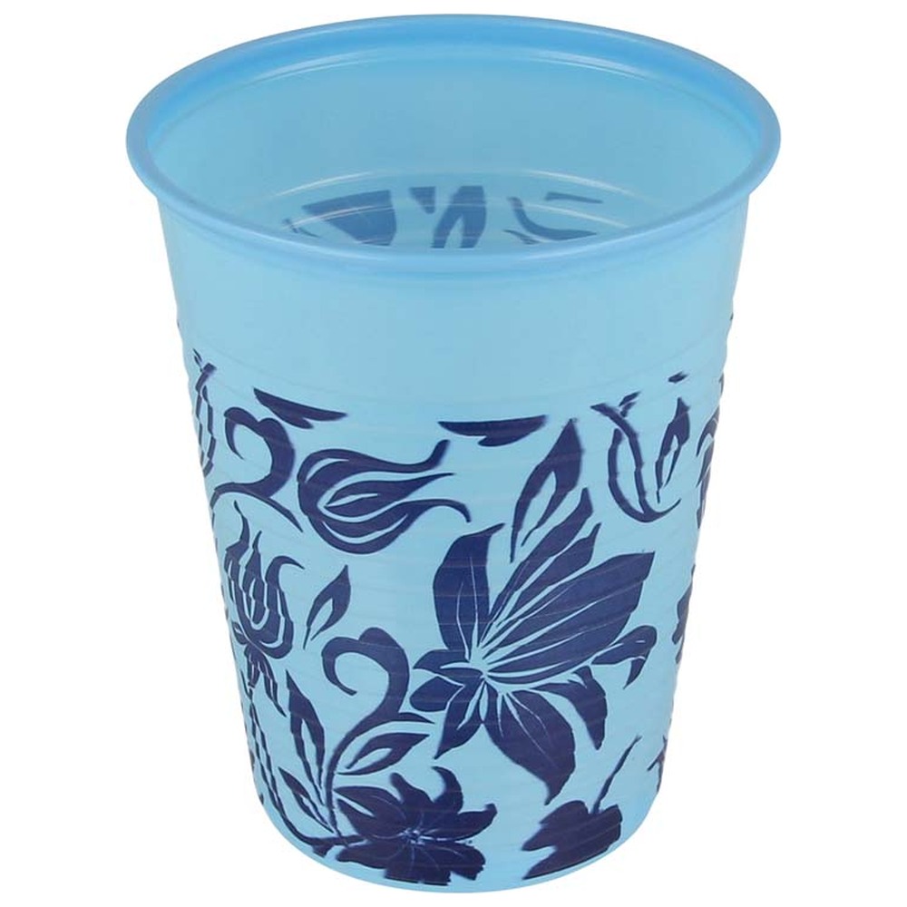 Euronda Monoart® Mundspülbecher Flower - Karton 1.000 Stück blau, 180 ml