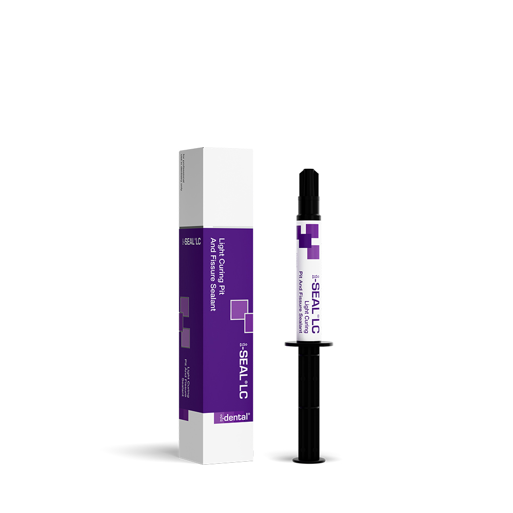 i-SEAL LC Lichtcuring Fissurenversiegler – i-dental, opak, 4x3,8g Spritzen, 12 Tipps, dentale Materialien