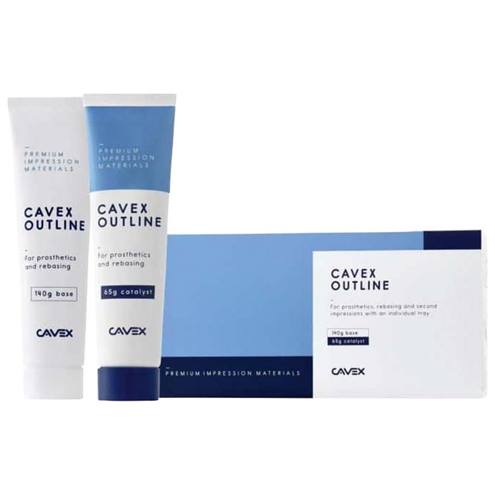 Cavex Outline - Packung 140 g blau, 65 g weiß, Anmischblock