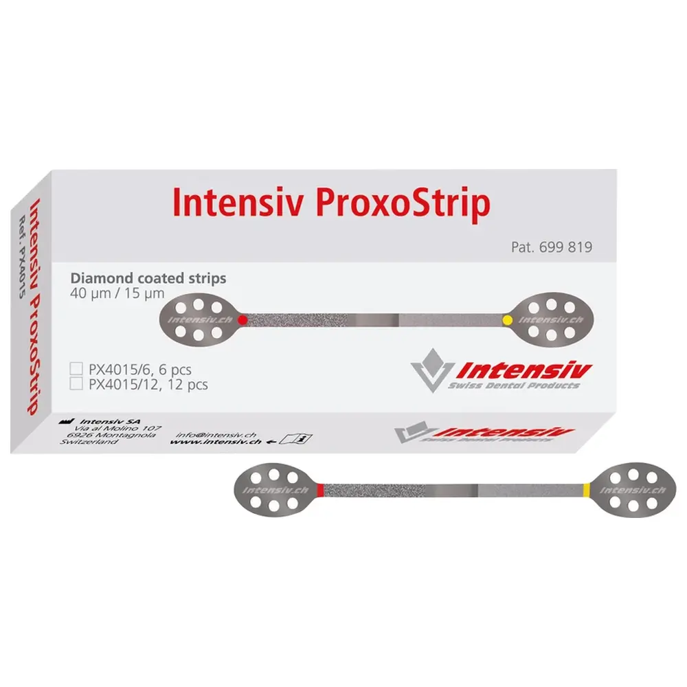 INTENSIV SA Intensiv Metall Diamantstreifen - Packung 12 ProxoStrips Plus 40 µm / 15 µm