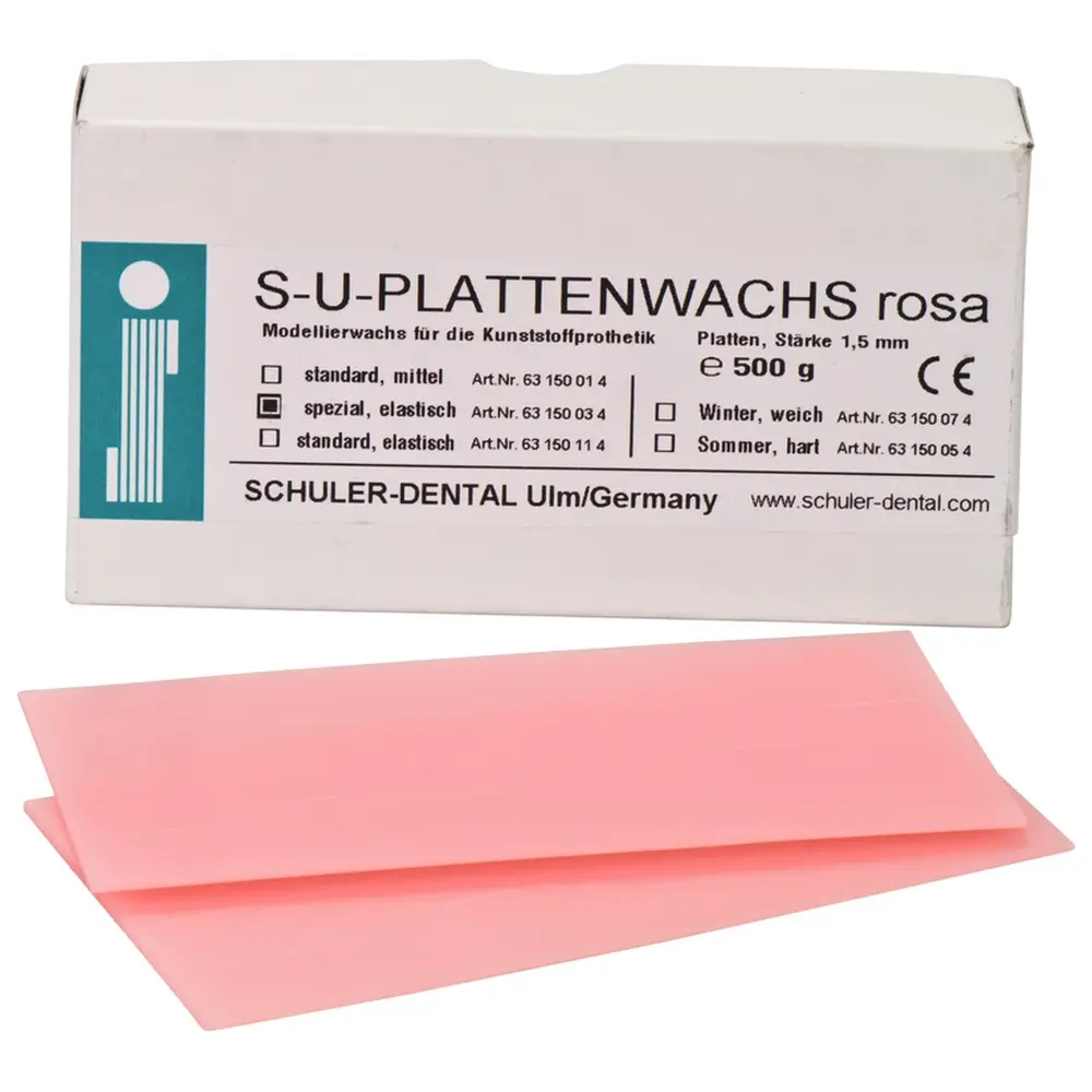SCHULER-DENTAL S-U-PLATTENWACHS - Packung 500 g Spezial, elastisch