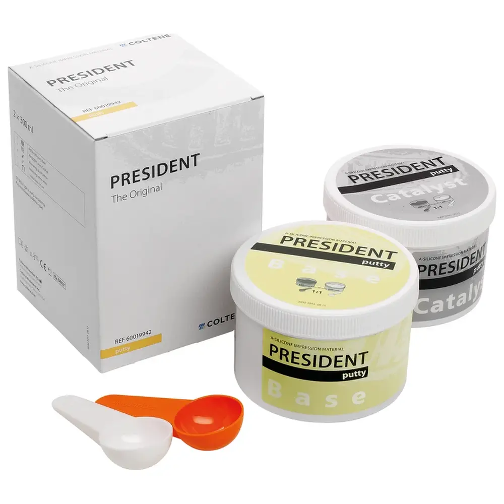 COLTENE PRESIDENT The Original Knetmasse - Packung 300 ml Base, 300 ml Katalysator, putty