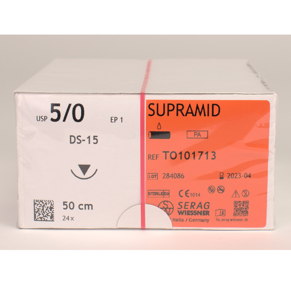 Serag-Wiessner Supramid schwarz 5/0 DS-15 2Dtz
