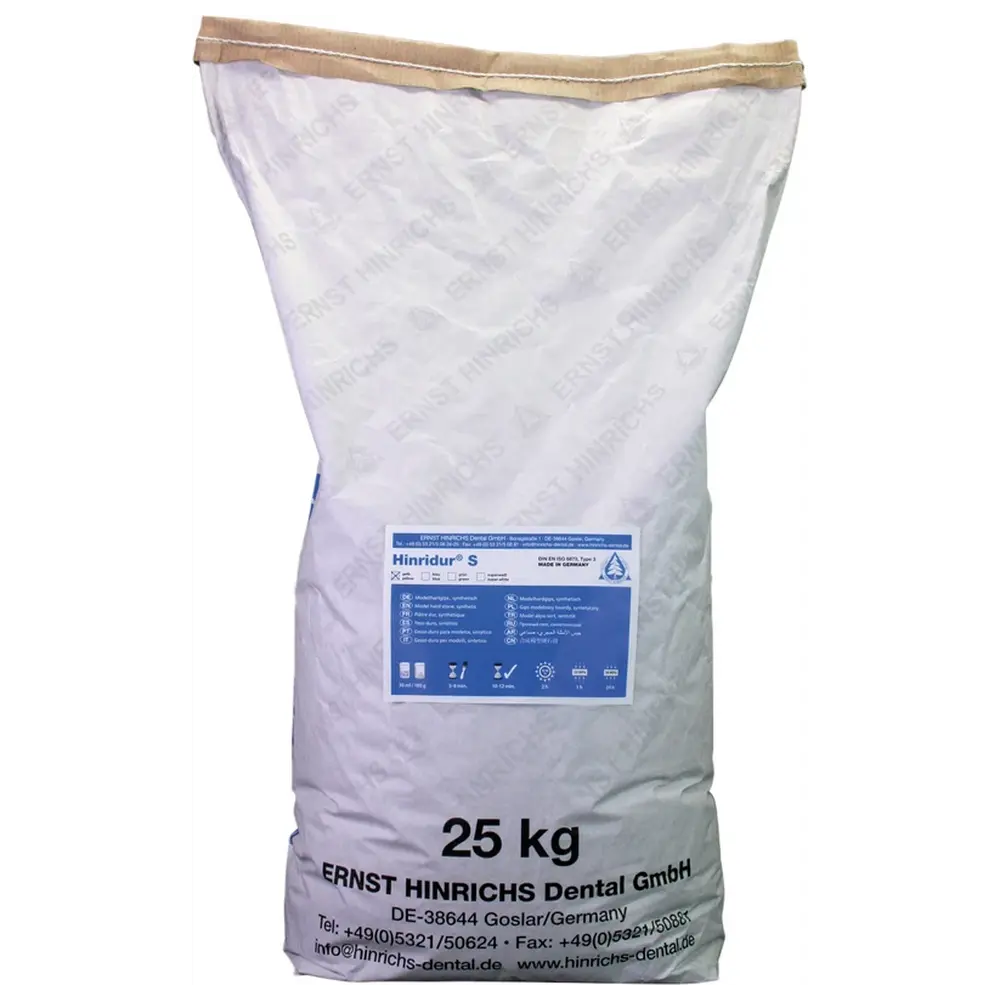 ERNST HINRICHS Hinridur® S - Sack 25 kg Modellhartgips gelb