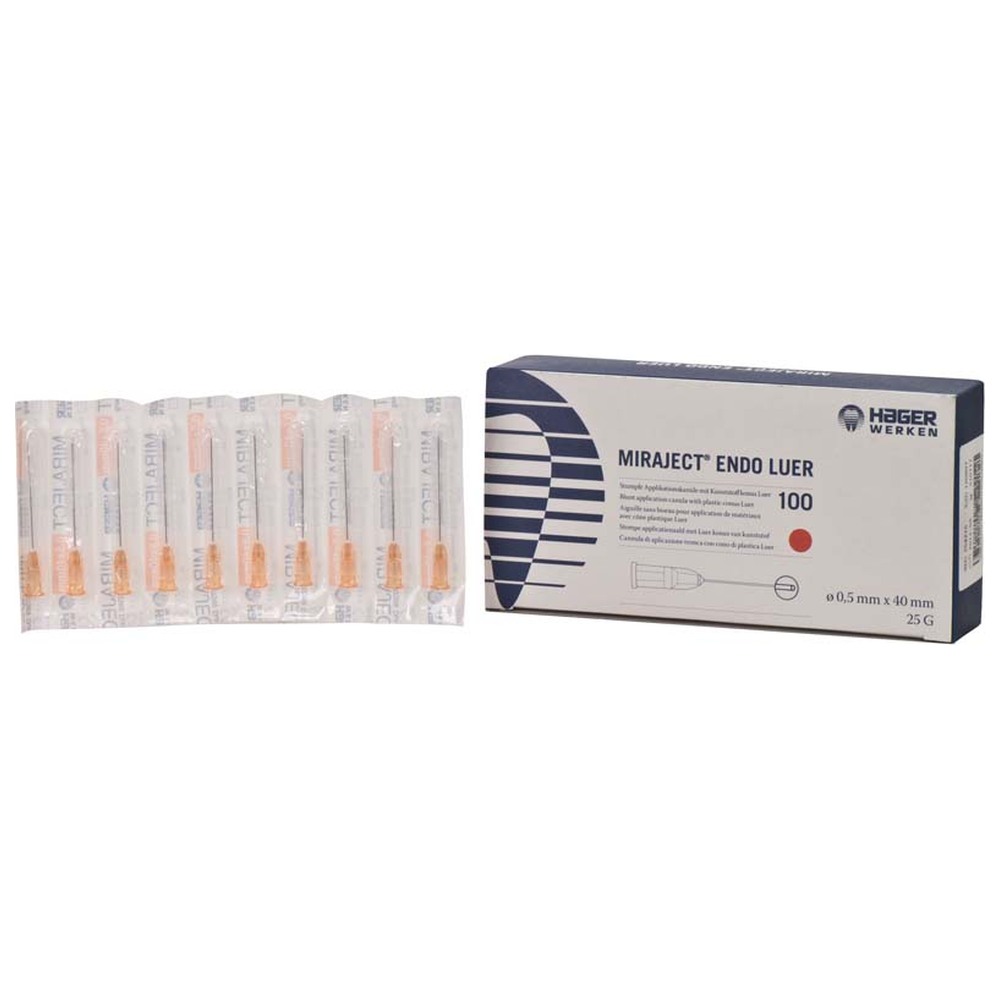 Hager & Werken MIRAJECT® ENDO LUER - Packung 100 Stück, G25 Ø 0,5 x 40 mm