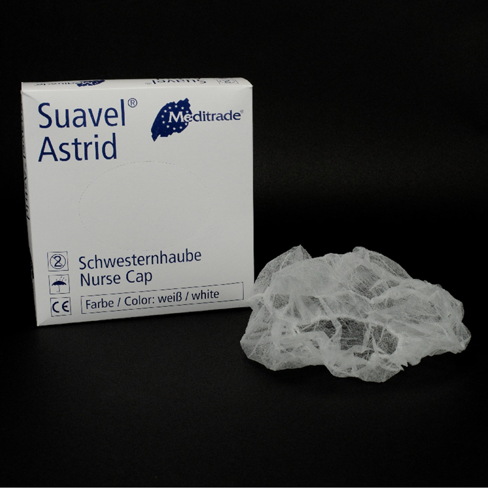 Rösner-Mautby Meditrade OP-Haube Bouffant weiß 100St