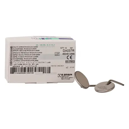 Aesculap AG Mundspiegel Rhodium D24mm DA037R Pa 12