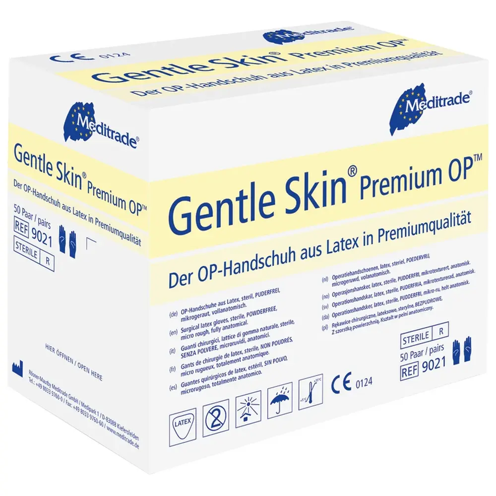 Meditrade Gentle Skin® Premium OP™ - Packung 50 Paar puderfrei, natur, Größe 7
