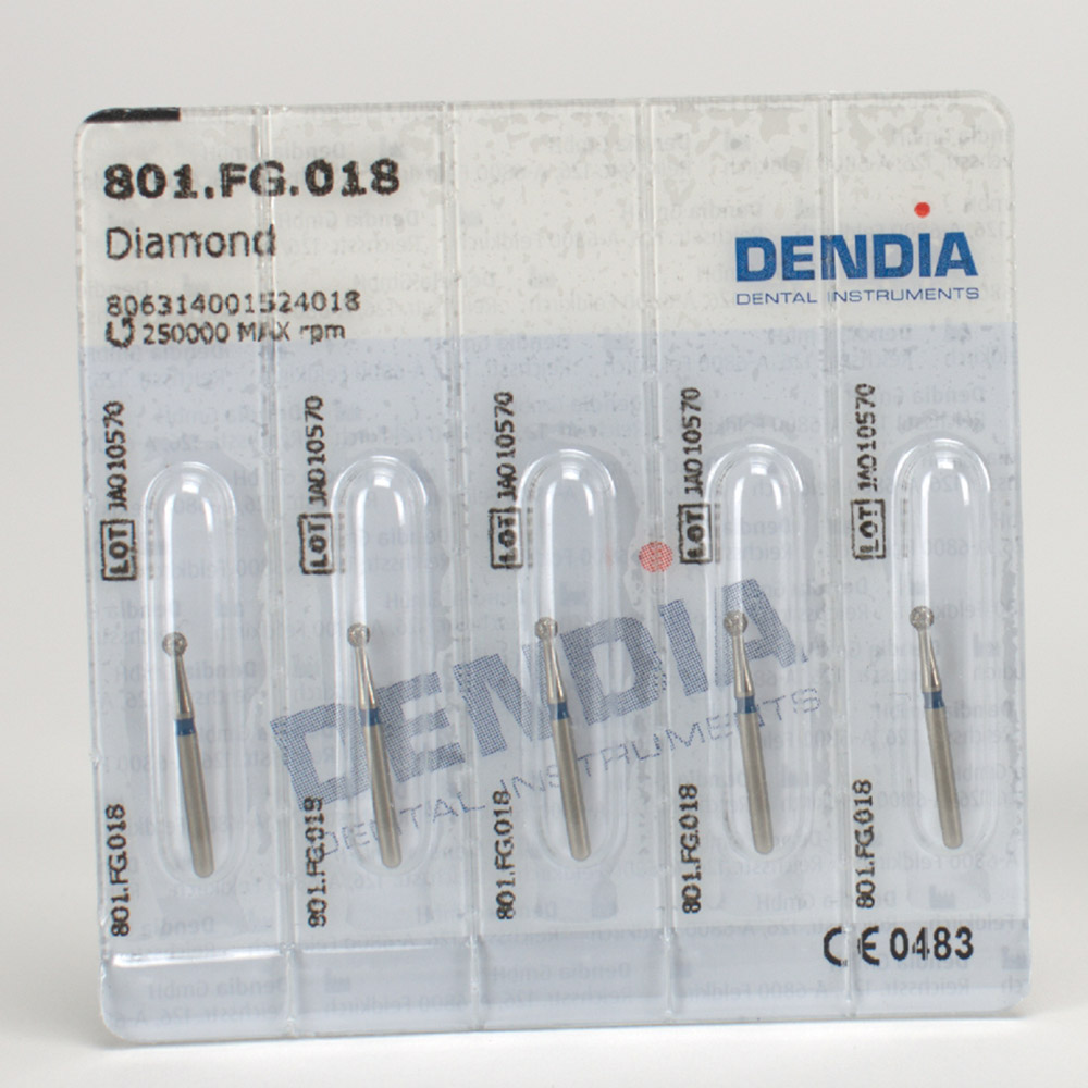 Dendia-Werk Ges.mbH Dental Instruments Diamant FG 801.FG.018 5St