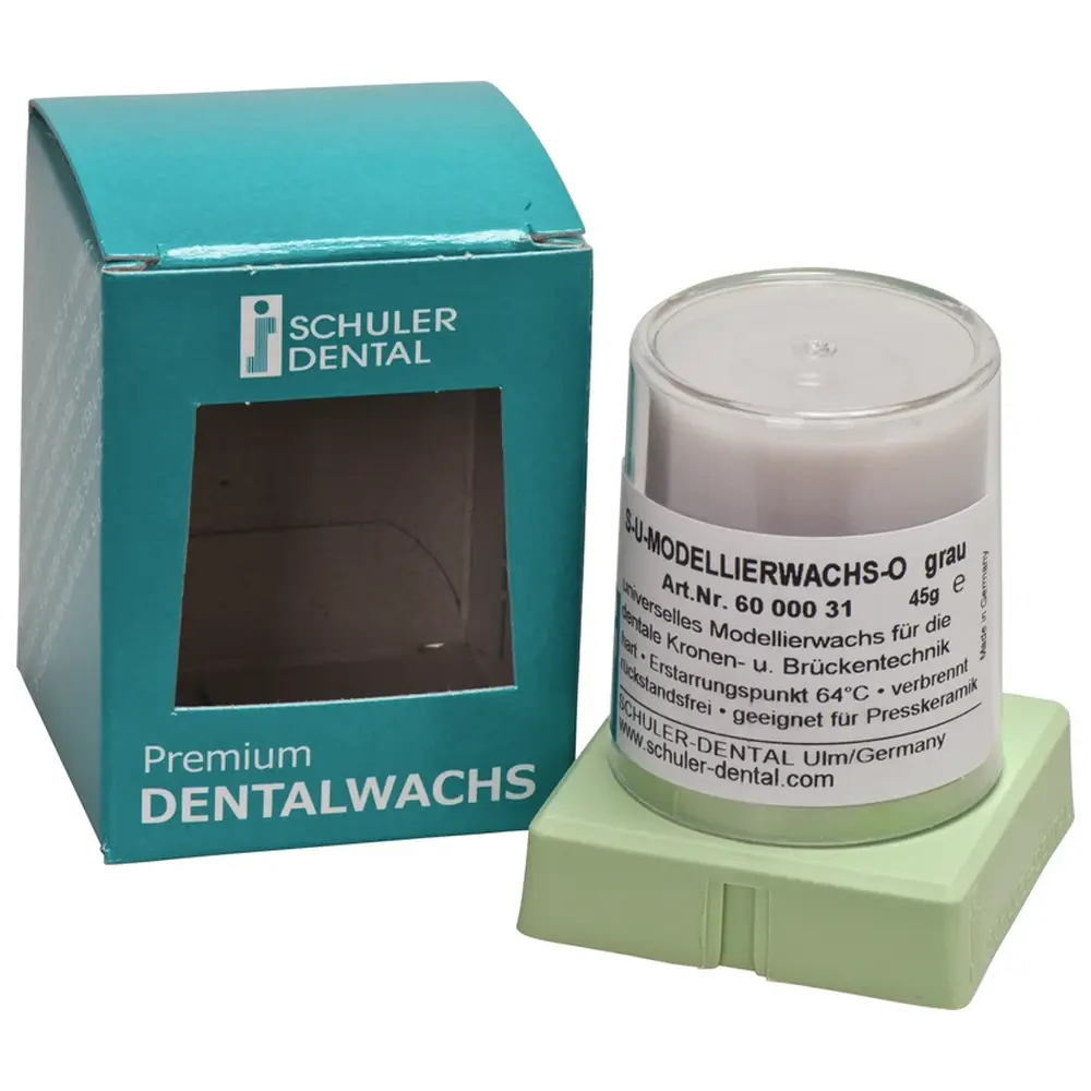 SCHULER-DENTAL S-U-Modellierwachs O/A - Kegel 45 g Wachs O, grau