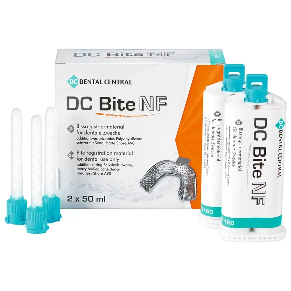 DC Dental Central DC Bite NF - Packung 2 x 50 ml Kartusche, 12 Mischkanülen