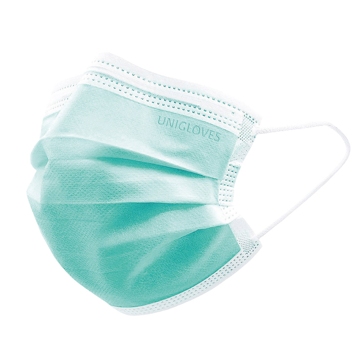 UNIGLOVES Mundschutz Profil Plus latexfr.grün 50St