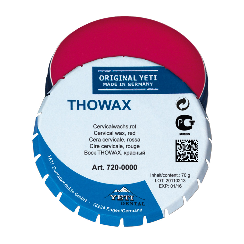 Yeti Dentalprodukte Thowax Cervikalwachs rot Ds 70g