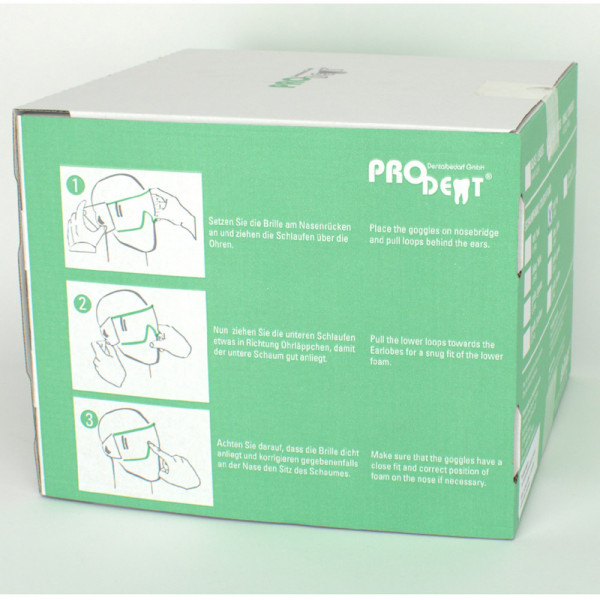 Prodent Dentalbedarf Schutzbrille Pat. Isiluxx blau klar 40St