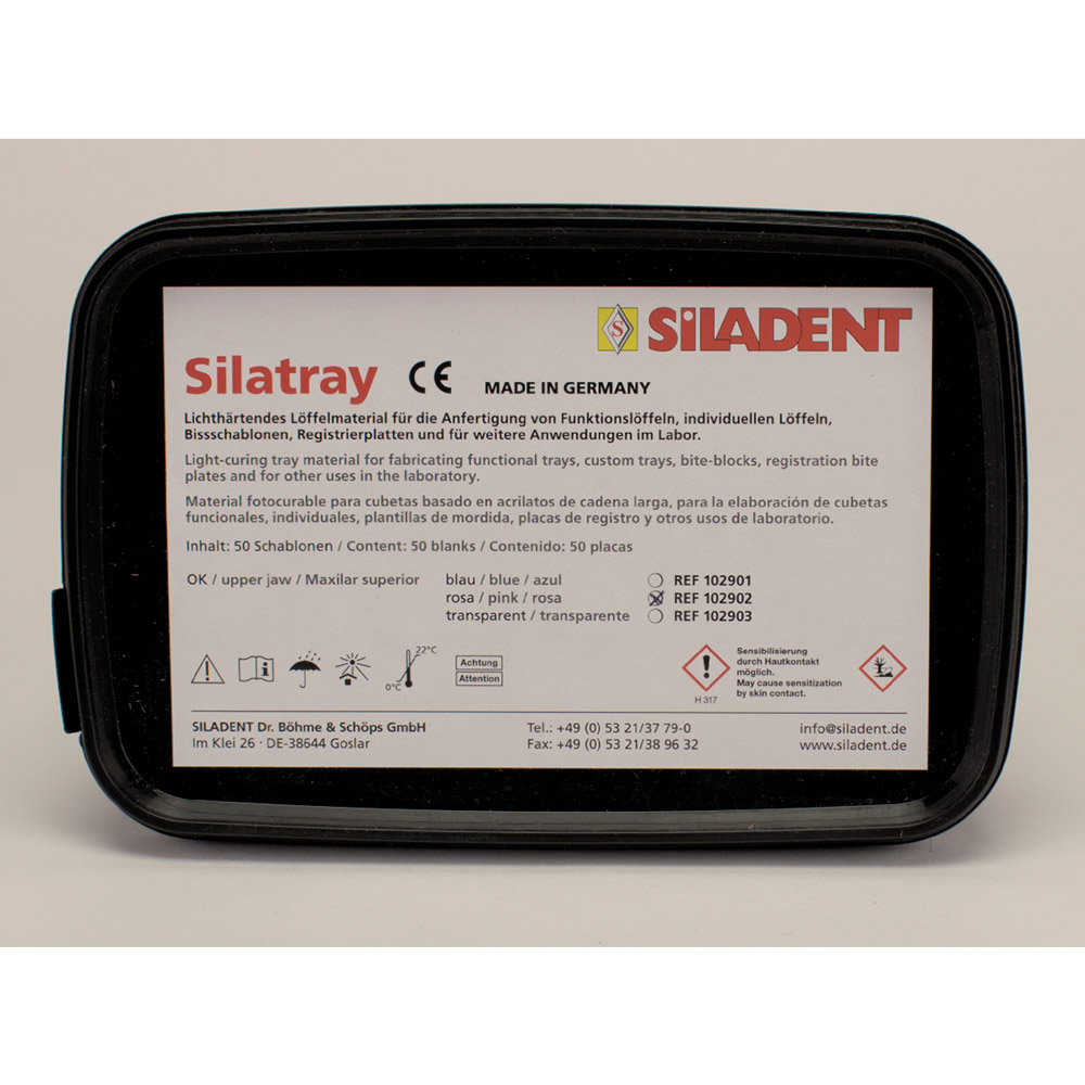 Siladent Dr.Böhme & Schöps Silatray Löffelplatten OK rosa 50St