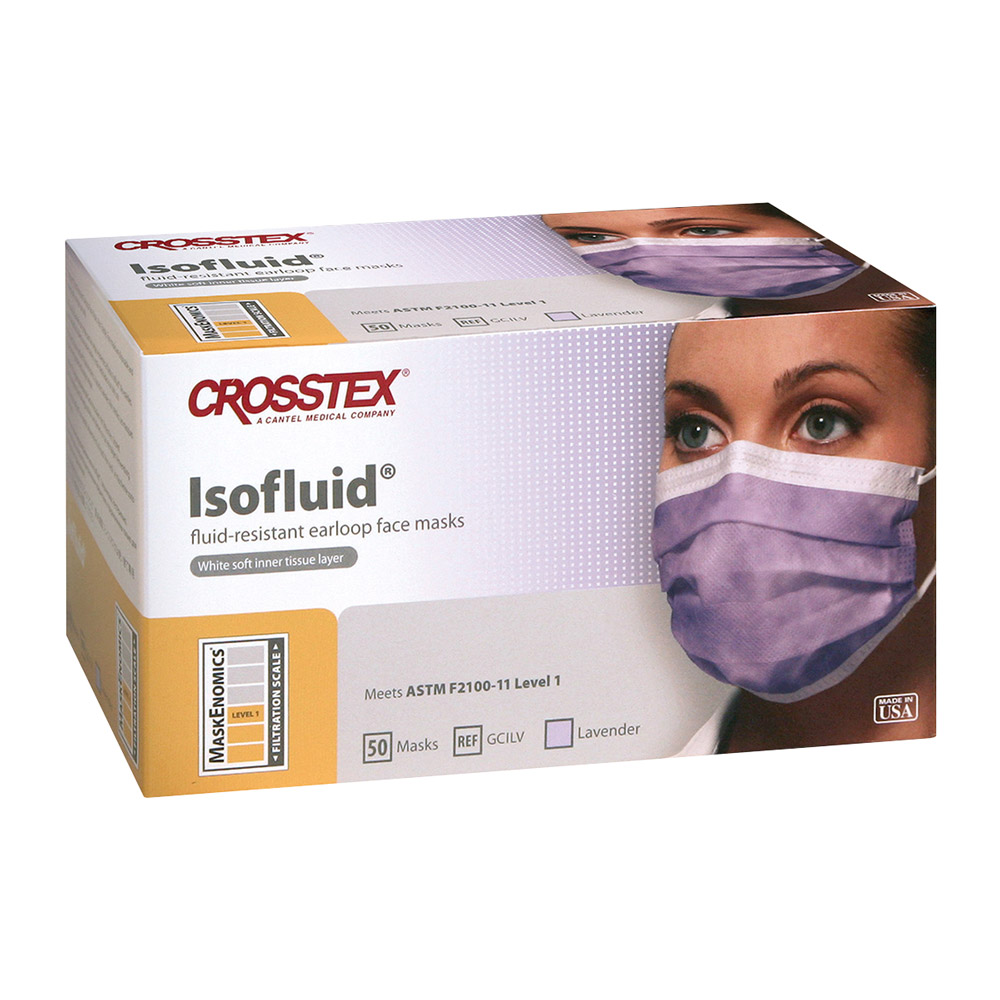 Crosstex International Isofluid Maske lavendel latexfrei 50St