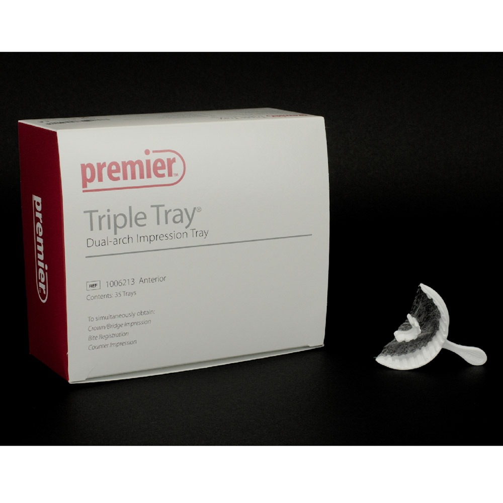 Premier Dental Products Company Triple Tray Anterior 35St