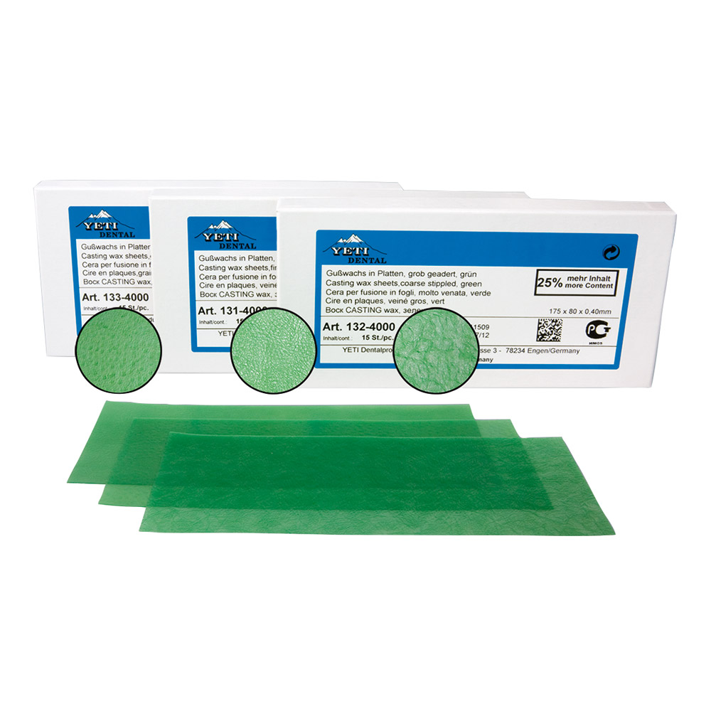 Yeti Dentalprodukte Gusswachs Platten F gea.0,35mm 15St