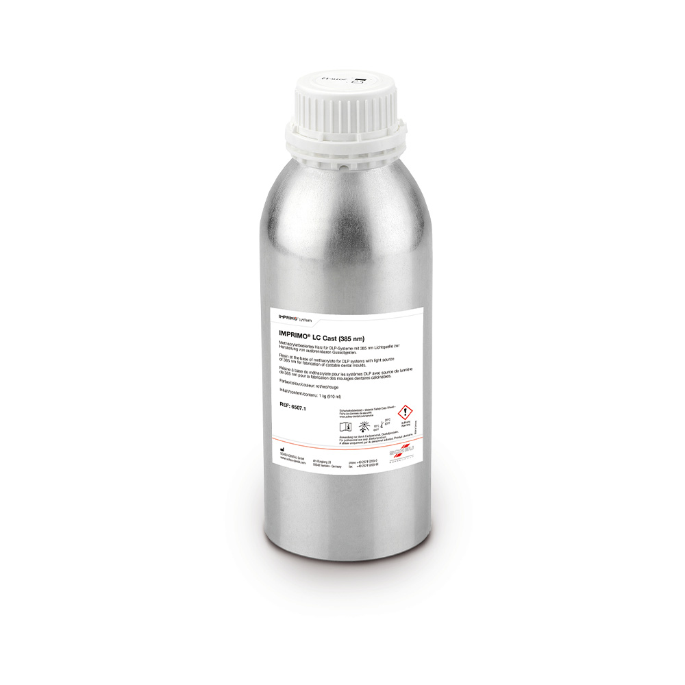 SCHEU-DENTAL IMPRIMO® LC Cast - Flasche 1 kg 385 nm, rot
