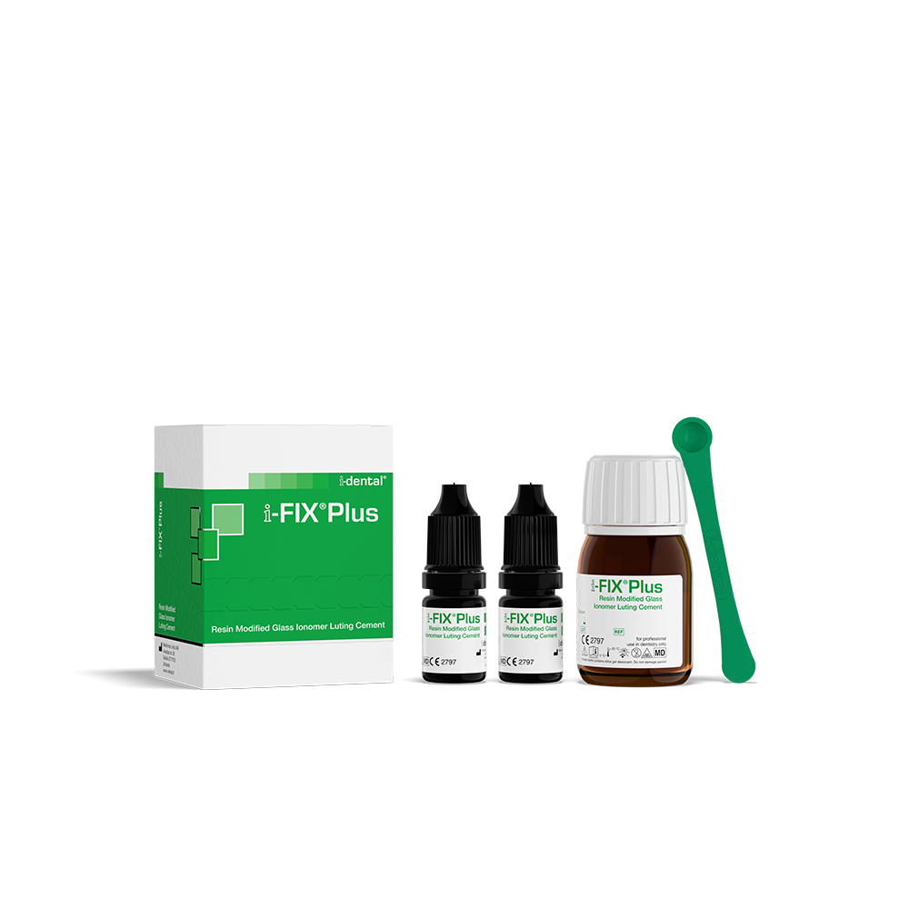i-FIX Plus Modified Glass Ionomer Zement – i-dental Resin, 6,5g, für Zahnlabor | Luting Cement, schnelle Aushärtung, dentale Anwendung