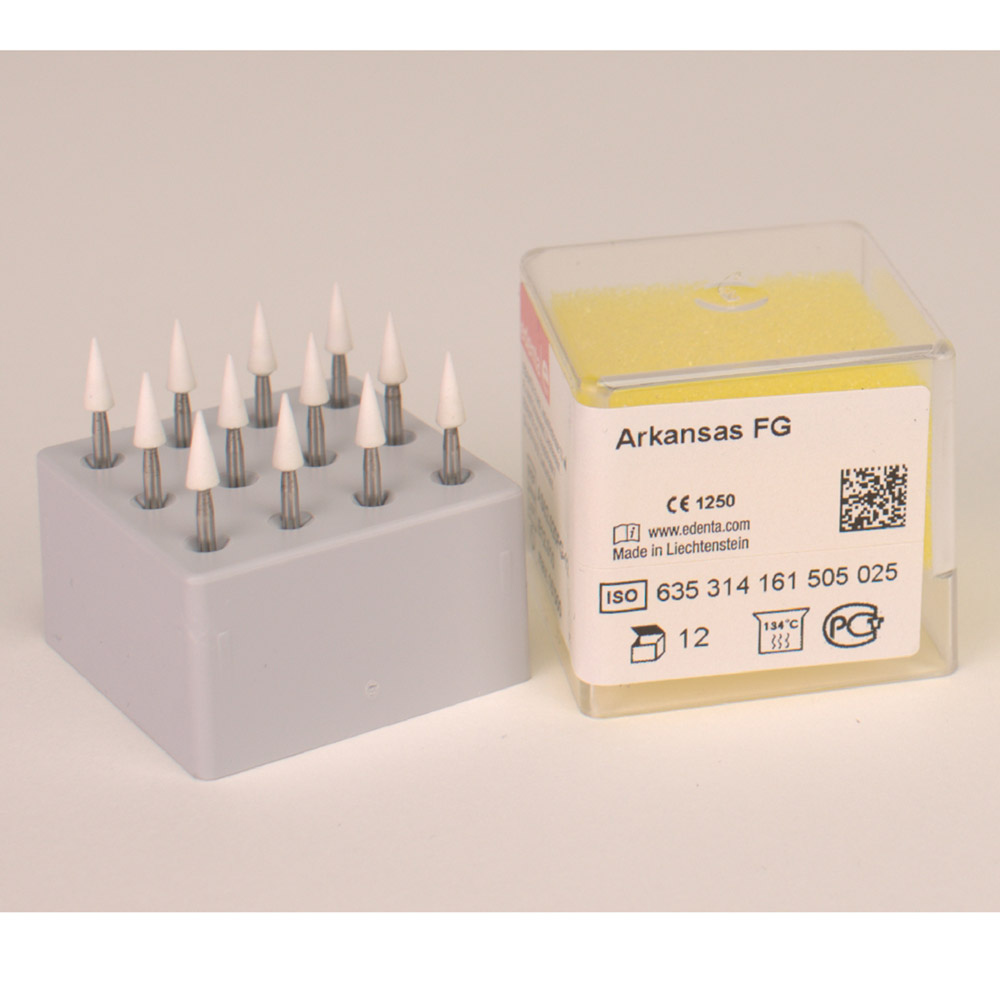 Edenta AG Dentalprodukte Arkansas Stein FG AS 02.025 12St