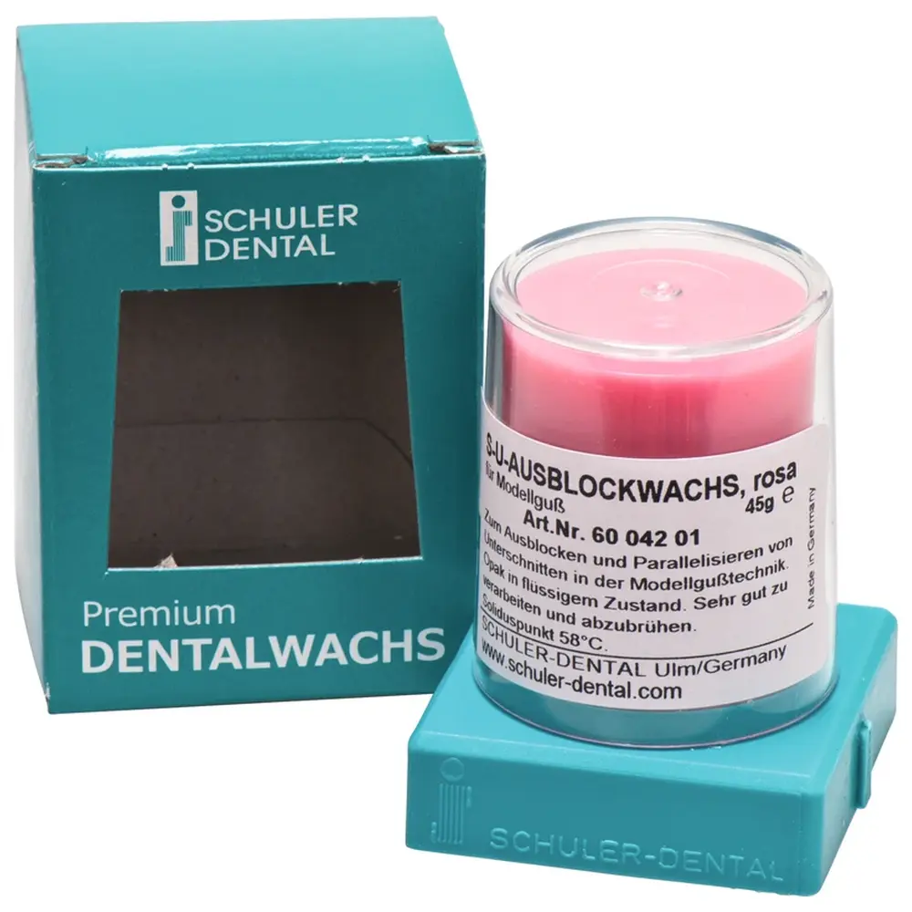 SCHULER-DENTAL S-U-Ausblockwachs - Stück rosa, für Modellguss