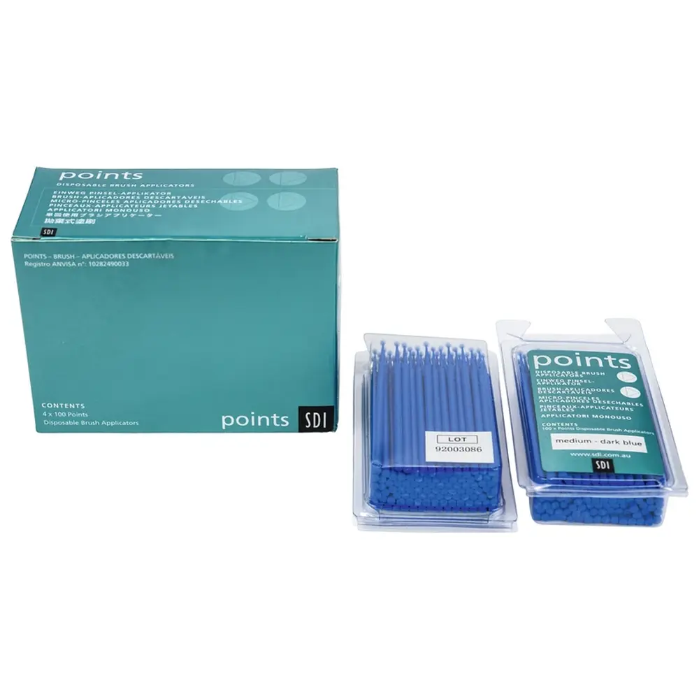 SDI points Pinselapplikatoren - Packung 400 Pinsel dunkelblau