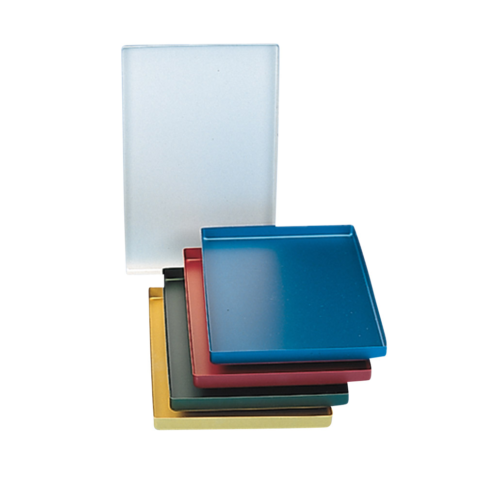Nichrominox Tray Boden Alu ungelocht blau 28x18 St