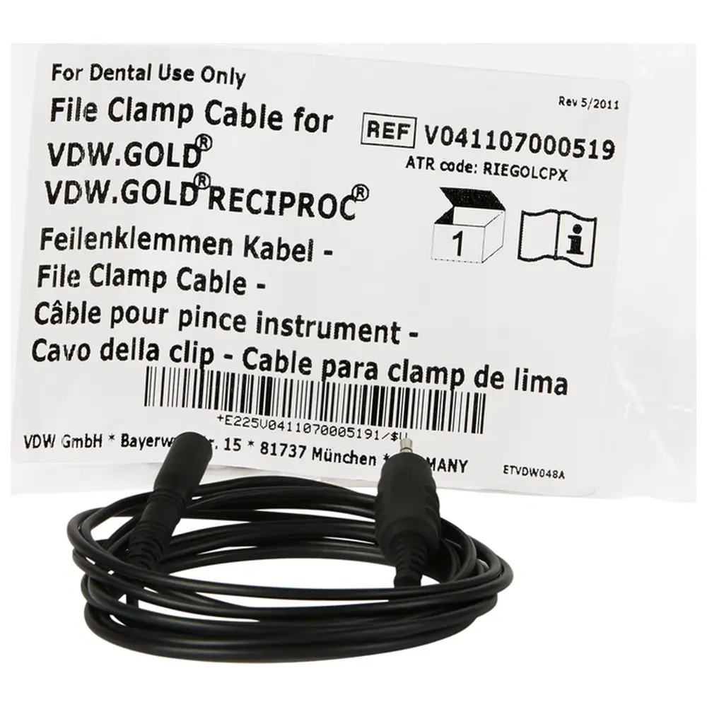 VDW.GOLD® RECIPROC® Feilenklemmenkabel - Stück mit Ferritring