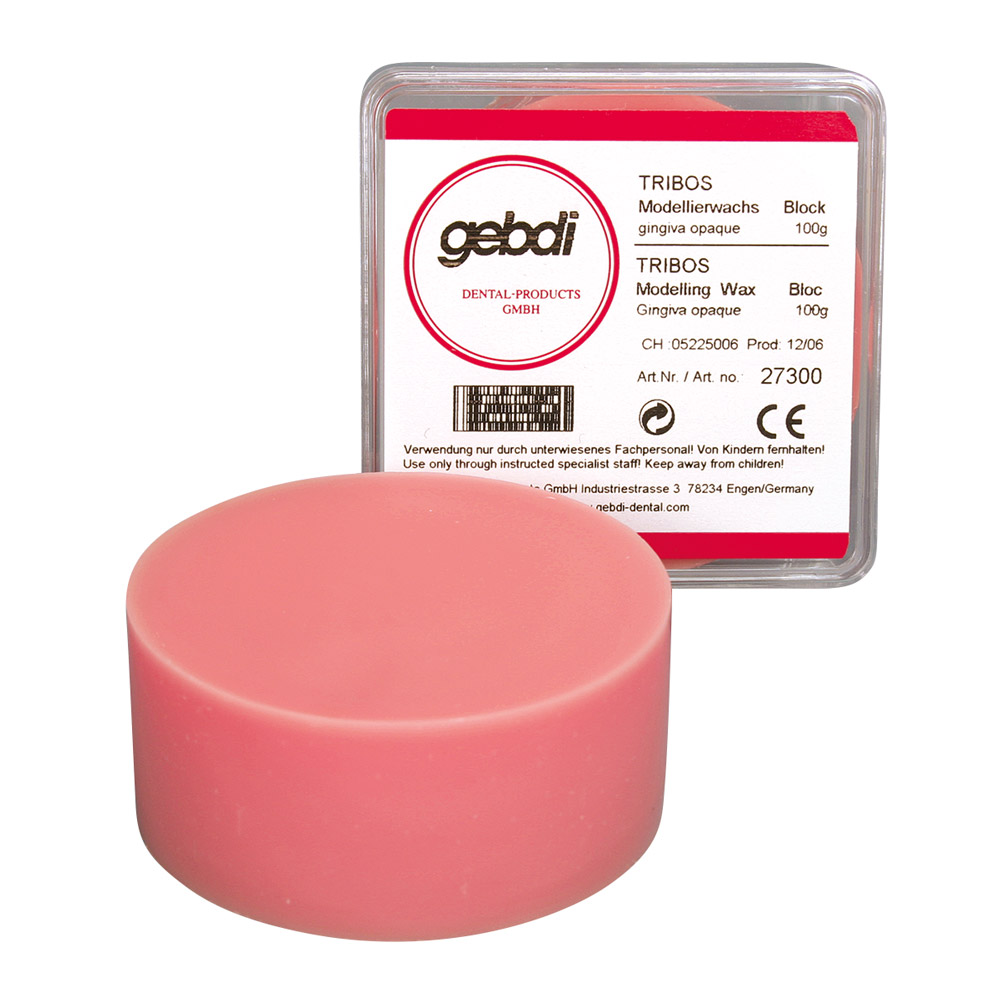 Gebdi Dentalprodukte Tribos Modellierwachs Block 100g