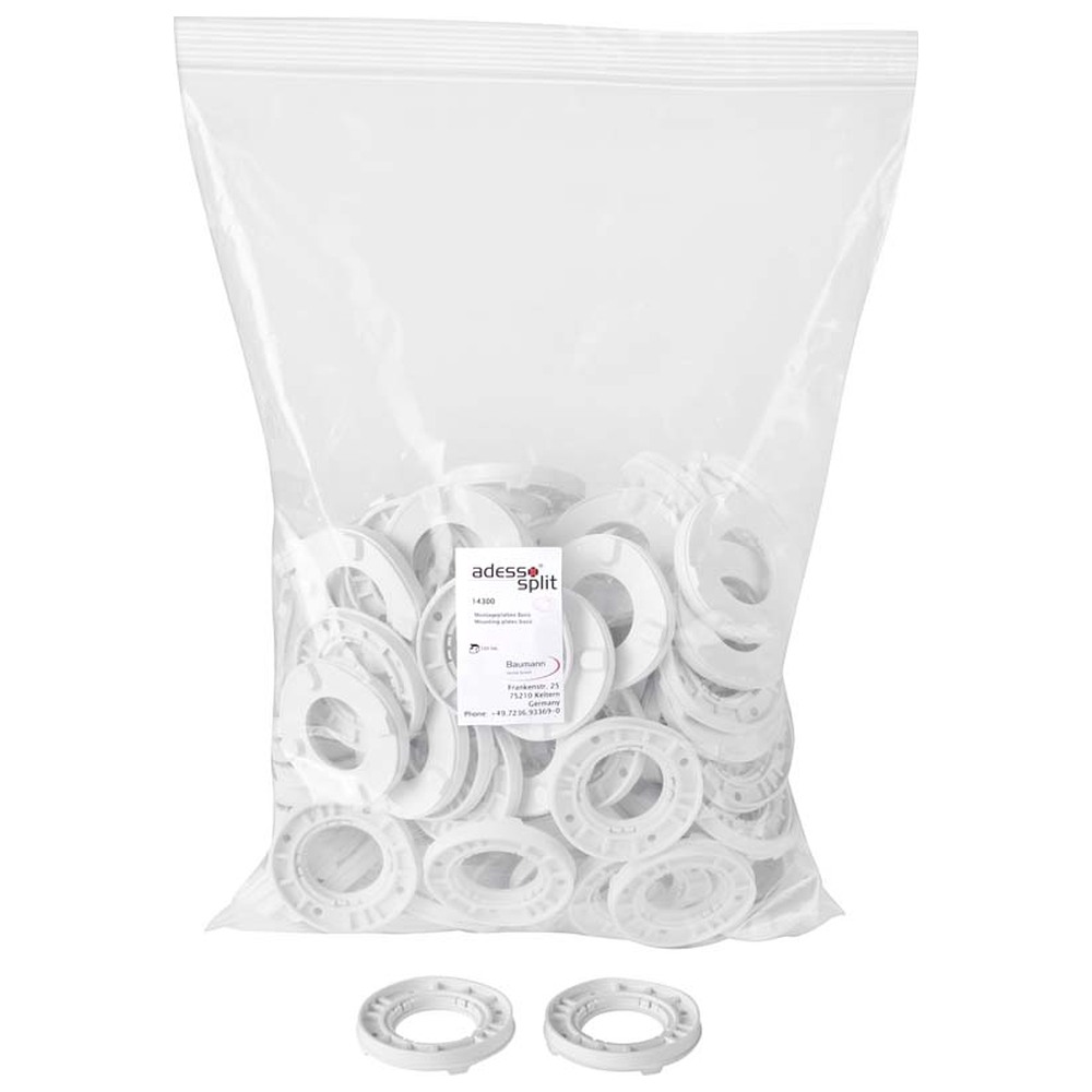 Baumann Dental adesso Split® Montageplatten - Packung 100 Stück weiß, Basic