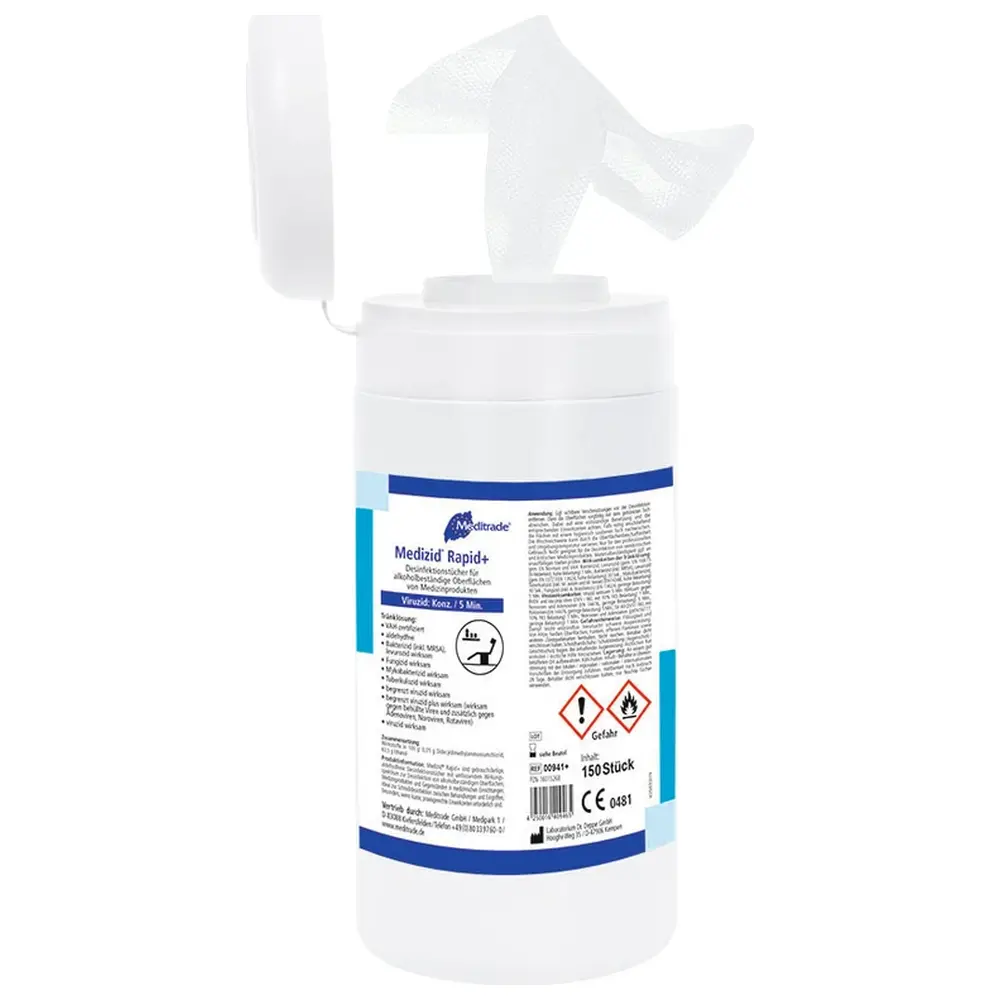 Meditrade Medizid® Rapid+ - Dose 150 Stück ca. 15 x 18 cm