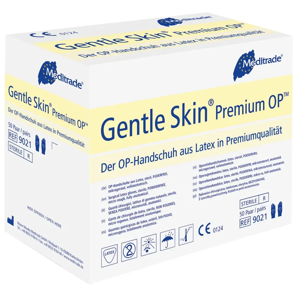 Meditrade Gentle Skin® Premium OP™ - Packung 50 Paar puderfrei, natur, Größe 7,5