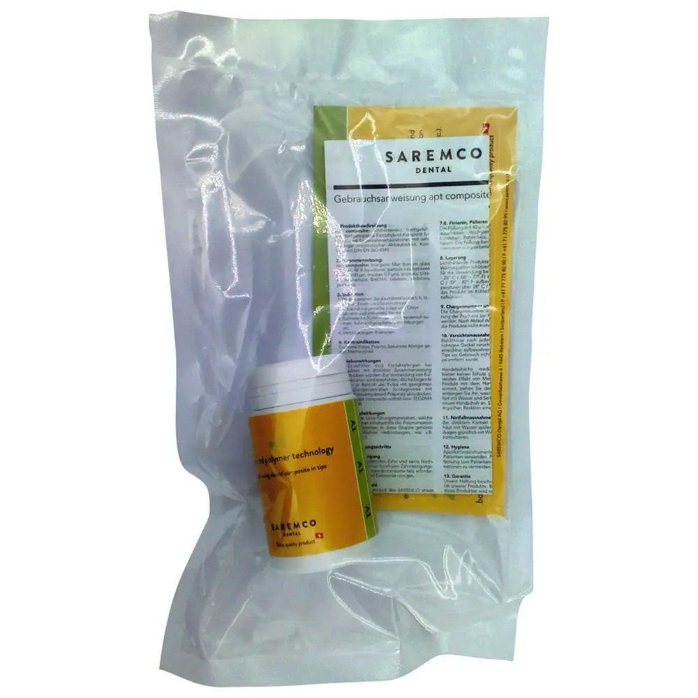 Saremco apt composite - Packung 16 x 0,37 g Tip A1 inklusive Flow Chart