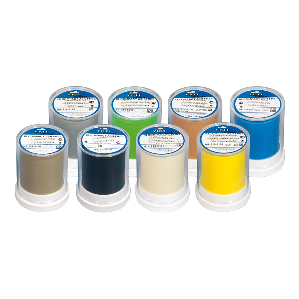 Yeti Dentalprodukte IQ Wachs Compact ash-free weiß Zyl.45g