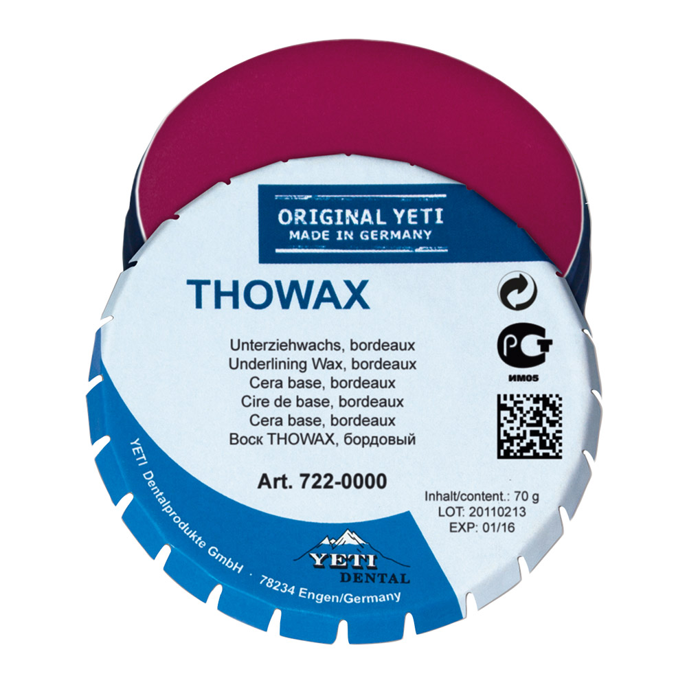 Yeti Dentalprodukte Thowax Unterziehwachs bordeaux 70g