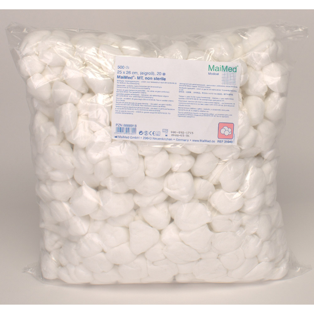 MaiMed Medical Mulltupfer unst. 25x26 eigroß 500St Btl