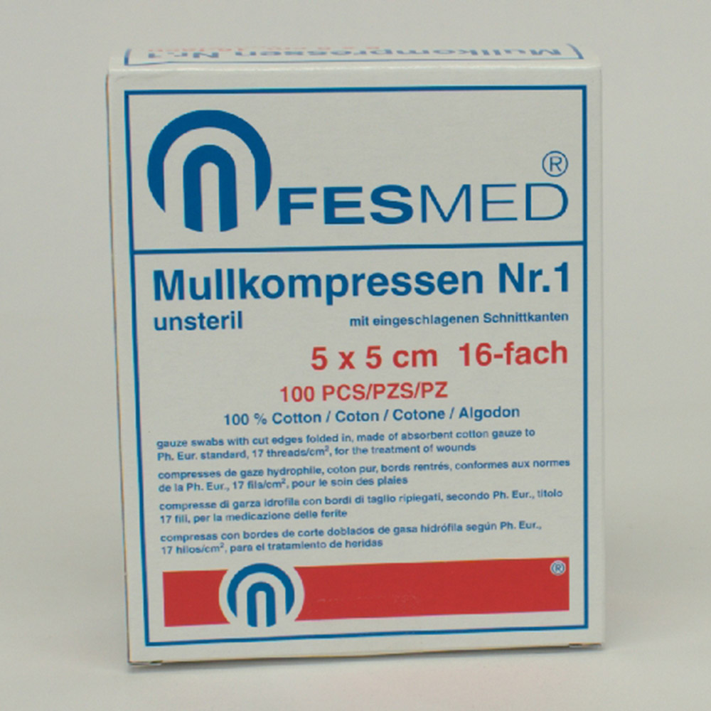 Fesmed Verbandmittel Mullkompressen unst.16-F.5x5 100St
