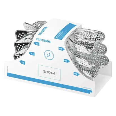 ASA Dental PERMA-LOCK Abformlöffel - Set 6 Stück OK + UK perforiert