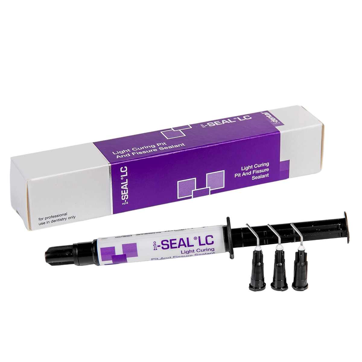 i-SEAL LC Lichtgehärtender Fissurenversiegler – i-dental, opak, 3,8g Spritze, inkl. 3 Applikator-Tips