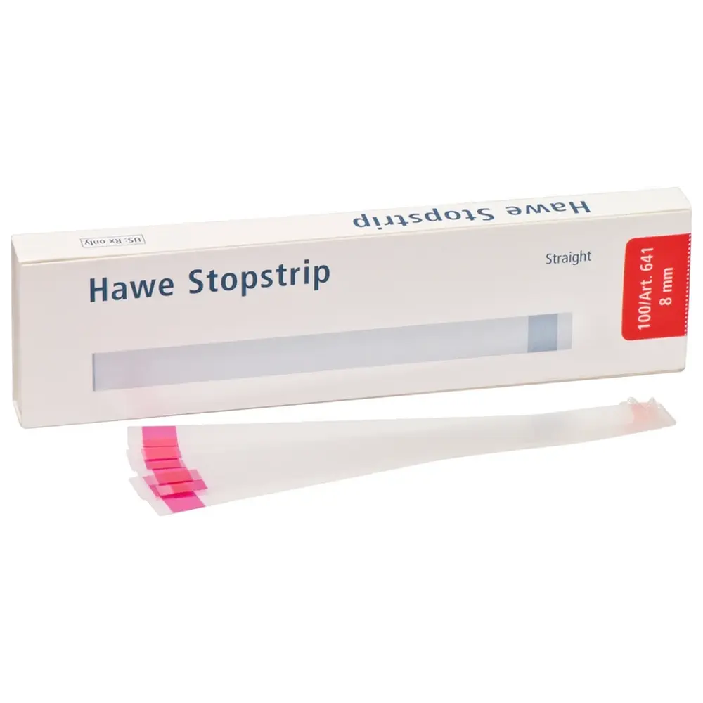 Kerr Stopstrip - Packung 100 Stück Breite rot, 8 mm, gerade