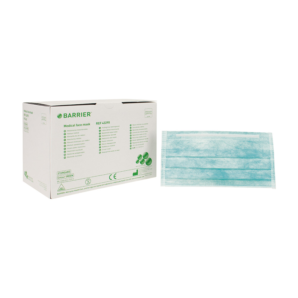 Mölnlycke Health Care OP-Maske Barrier Stand. grün Band 60St