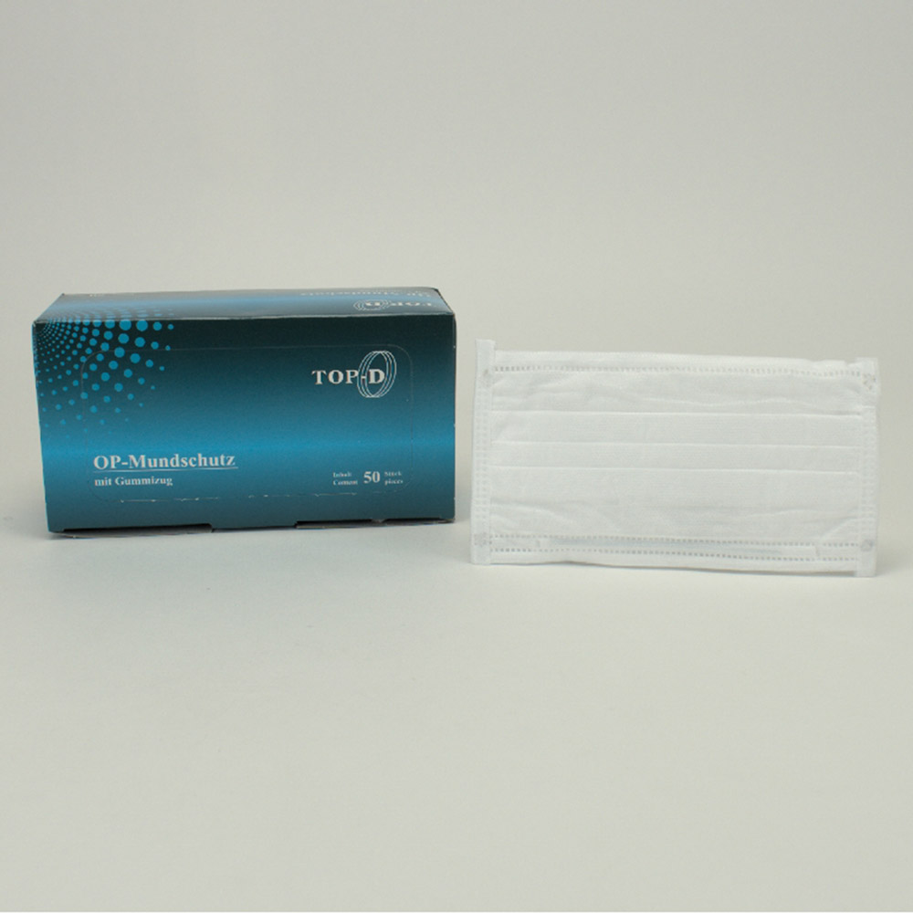 TopDent OP-Maske weiß Vlies 3lg. TypII G-Zug50St