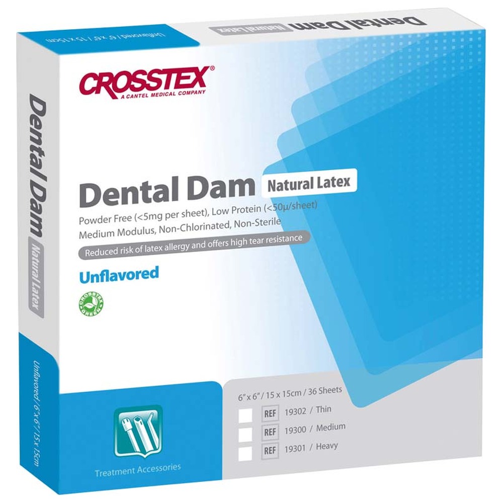 Omnia Dental Dam - Packung 36 Blatt 15 x 15 cm, medium, Stärke 0,18 mm