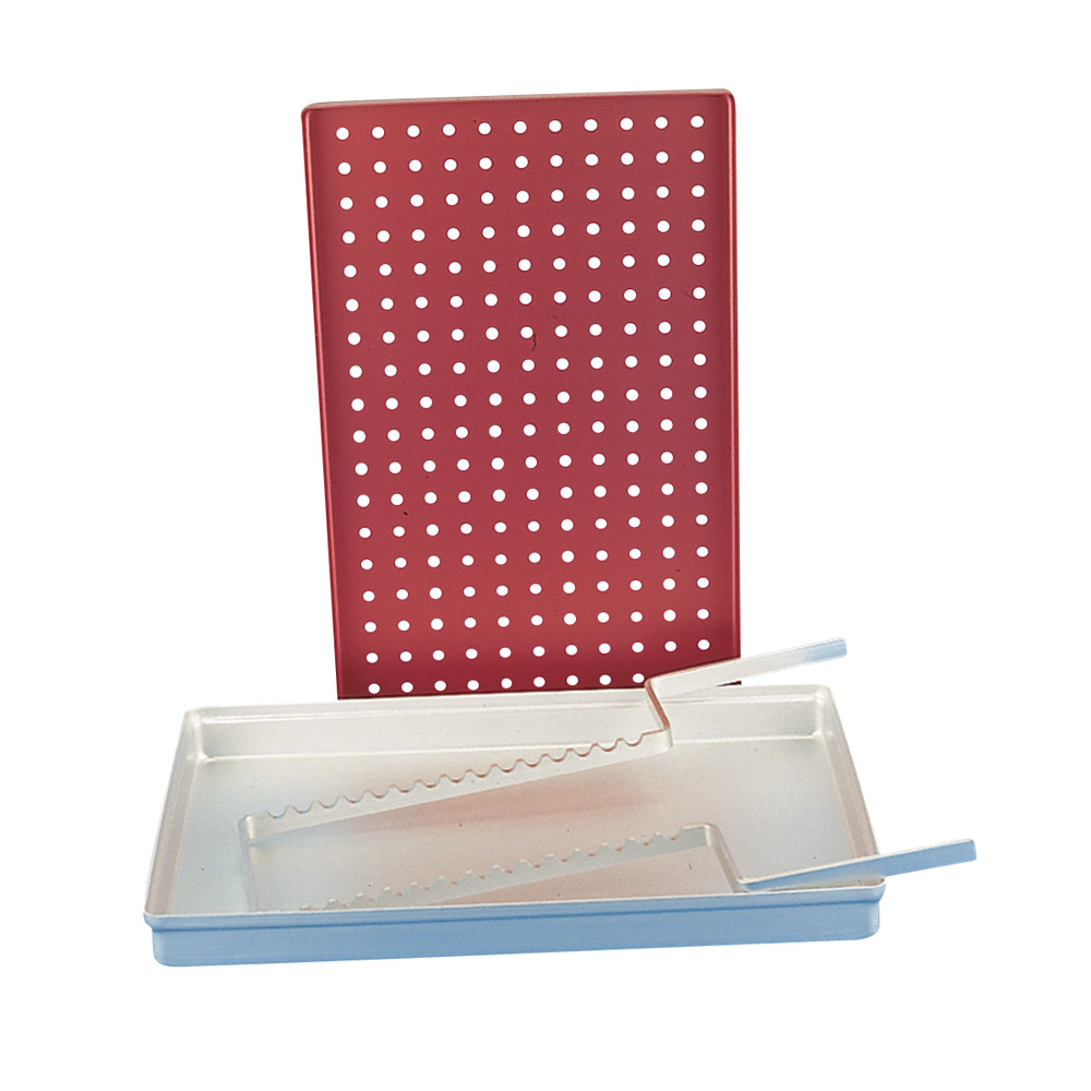 Nichrominox Tray Deckel Alu ungelocht silber 28x18St