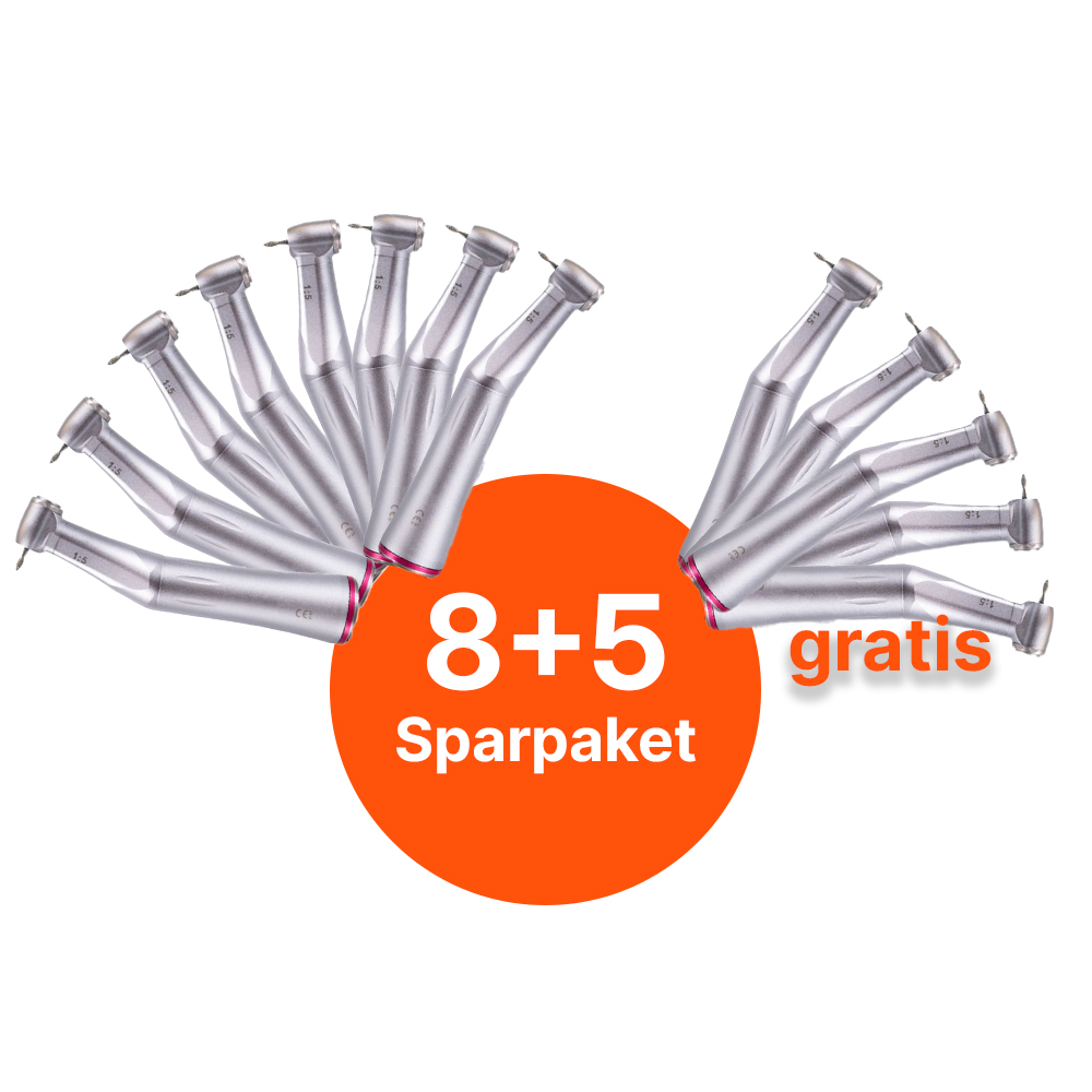 Rotes Winkelstück 1:5, mit Licht und Wasser 8+5 Set