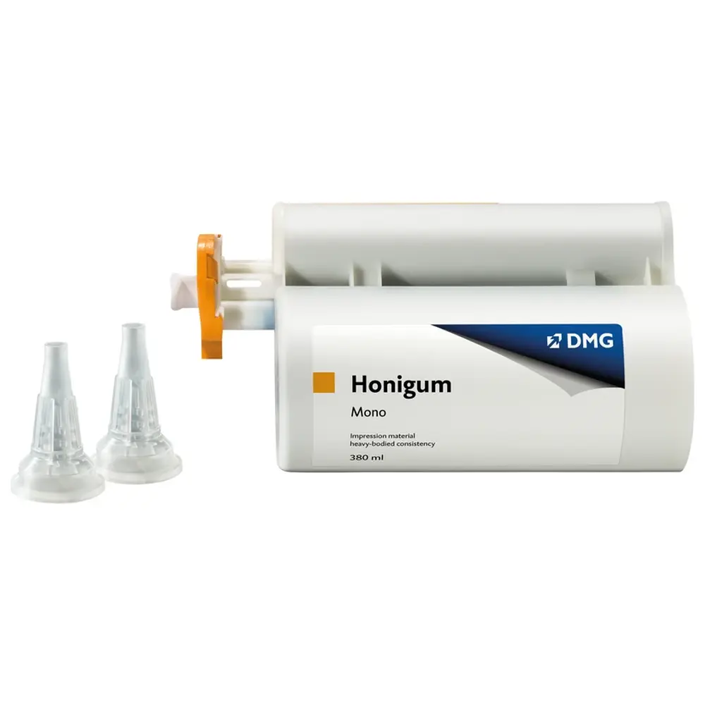 DMG Honigum Mono - Packung 380 ml Doppelkartusche, 10 MixStar-Tips
