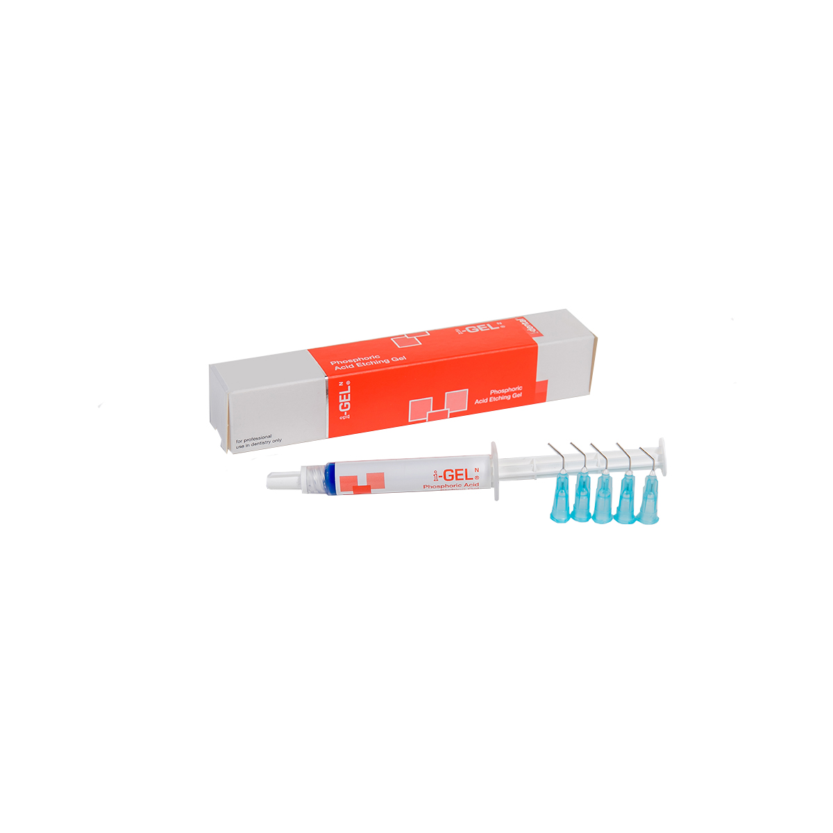 i-GELN Ätzgel – Phosphorsäure, 37%, blau, 4,3g Spritze, 5 Tipps | dentale Materialien für Zahnarztbedarf