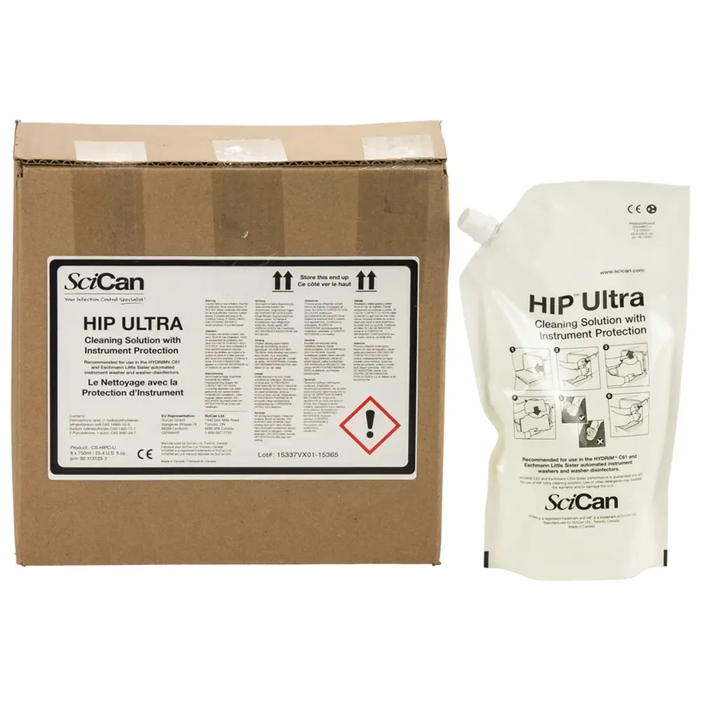 SciCan HYDRIM HIP™ Reinigungslösung - Karton 8 x 750 ml Beutel, Ultra, für HYDRIM C61WD